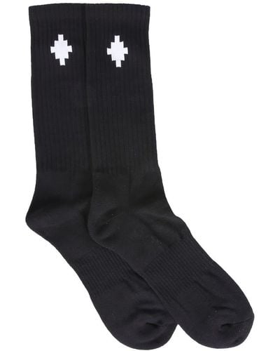 Marcelo Burlon Cross Sideway Socks - Black