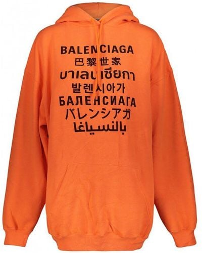 Balenciaga Medium Fit Hoodie Clothing - Orange