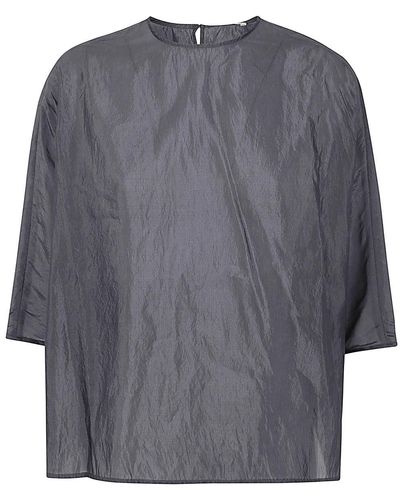 Apuntob Crew Neck Oversize Shirt - Gray