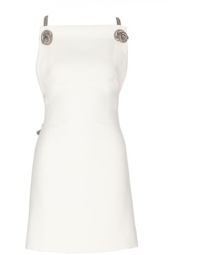 Versace Jewelled Mini Dress - White