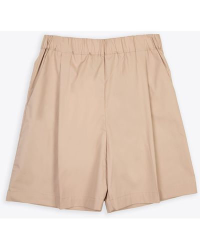 Laneus Baggy Shorts Poplin Cotton Baggy Short - Natural