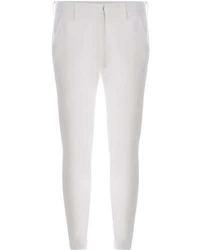 Dondup Trousers Gaubert Made In Poplin - White
