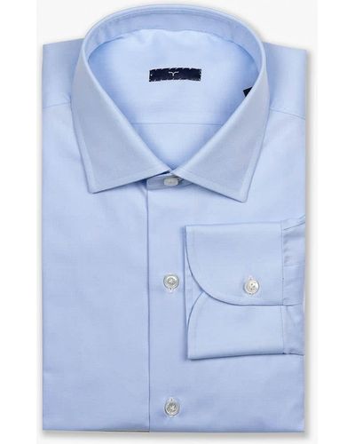 Larusmiani Handmade Shirt Mayfair Shirt - Blue