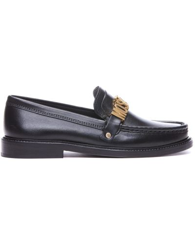 Moschino Leather Loafer - Black