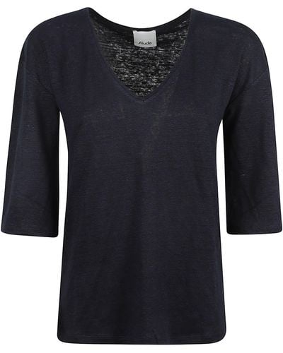 Allude V-Neck Top - Blue
