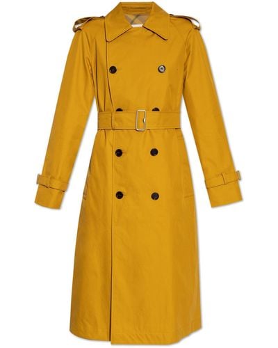 Burberry Belted Trench Coat, - Yellow