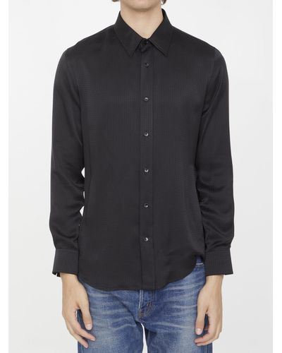 Celine Black Silk Shirt