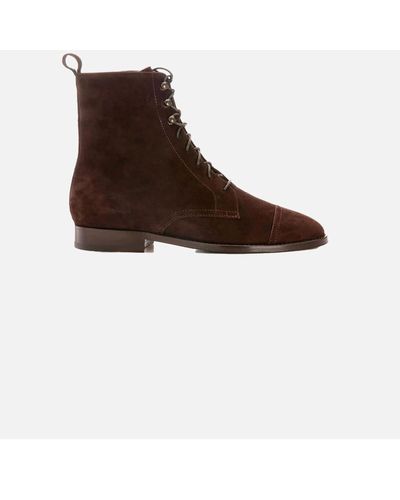 CB Made In Italy Suede Boots Eva - Brown