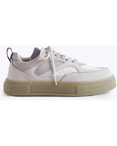 Eytys Sidney Beige Suede Lace-up Low Sneaker - Sidney - Natural