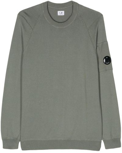 C.P. Company Len-Detailed Sleeved Jumper - Grey