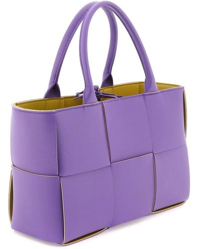 Bottega Veneta Nappa Leather Small Arco Tote Bag - Purple