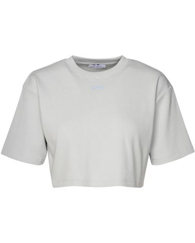 Off-White c/o Virgil Abloh Off- Cotton T-Shirt - Gray