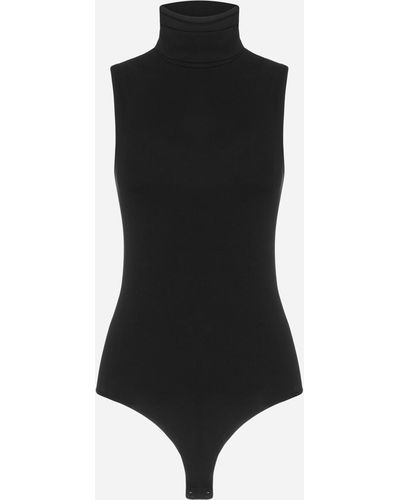 Wolford Modal-Blend Jersey Bodysuit - Black