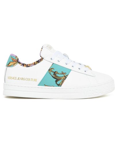 Versace Jeans Couture Sneakers In Leather - White