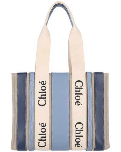 Chloé Woody Tote Bag - Blue