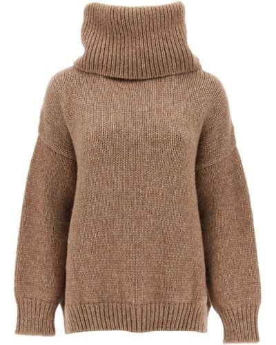 Dolce & Gabbana Oversized Llama Sweater - Brown