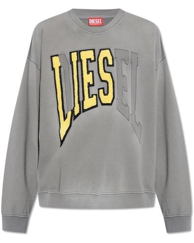 DIESEL ‘S-Boxt-N6’ Sweatshirt With Logo - Gray