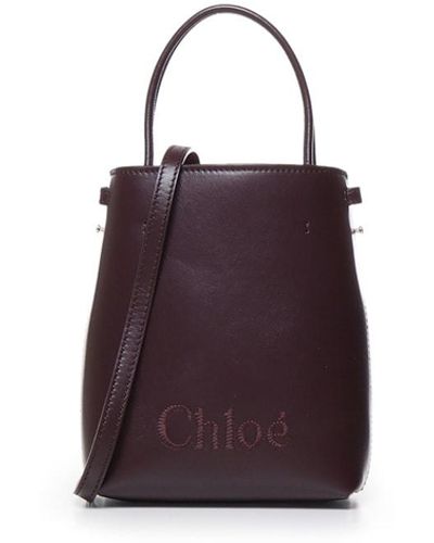 Chloé Sense Micro Tote Bag - Purple