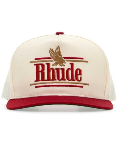 Rhude Two-Tone Polyester Blend Baseball Cap - Red