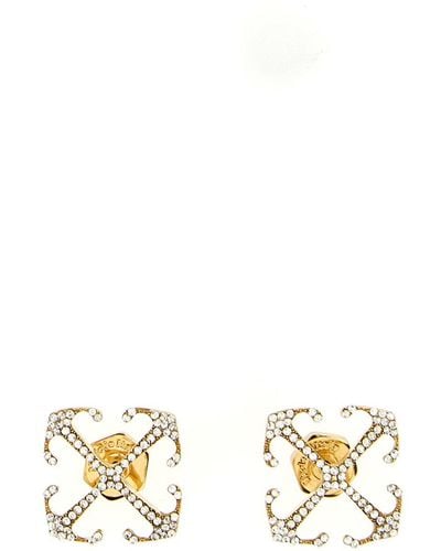 Off-White c/o Virgil Abloh Mini Arrow Embellished Earrings - White