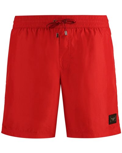 Dolce & Gabbana Nylon Swim Shorts - Red
