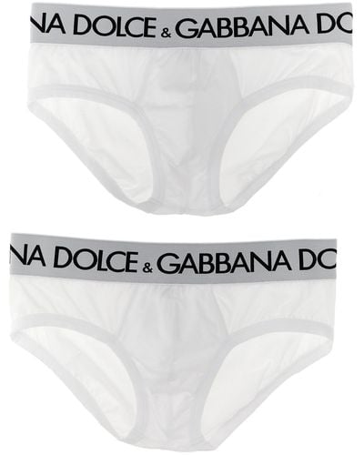 Dolce & Gabbana Brando 2-pack Briefs Underwear, Body - Gray