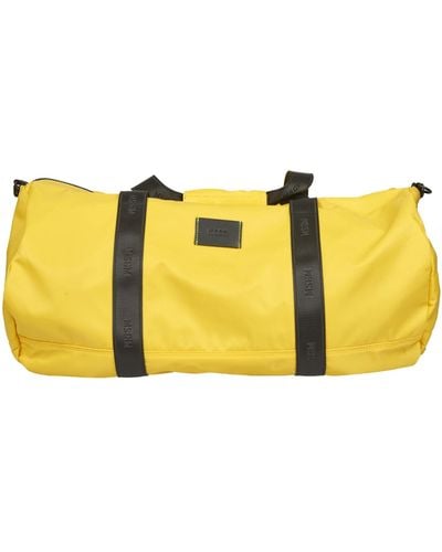 MSGM Logo Patch Duffle Bag - Yellow