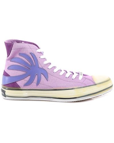 Palm Angels High Top Sneakers - Purple