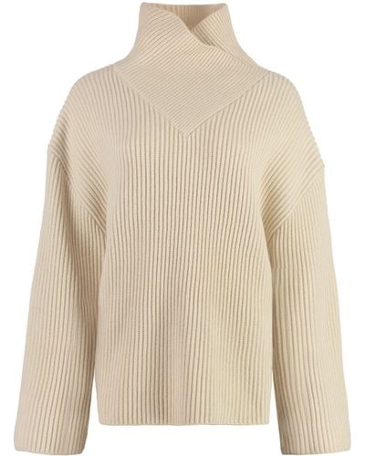 Totême Wool Turtleneck Sweater - Natural