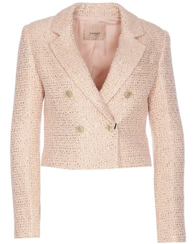 Twin Set Sequined Jacket - White
