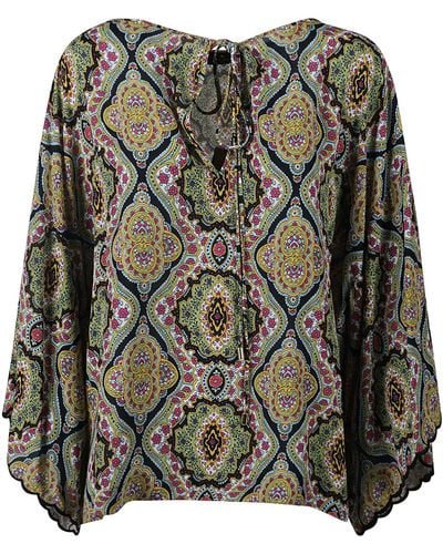 Etro Classic Printed Blouse - Gray