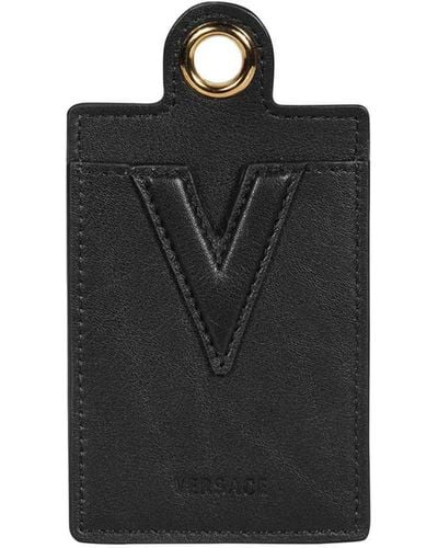 Versace Leather Card Holder - Black