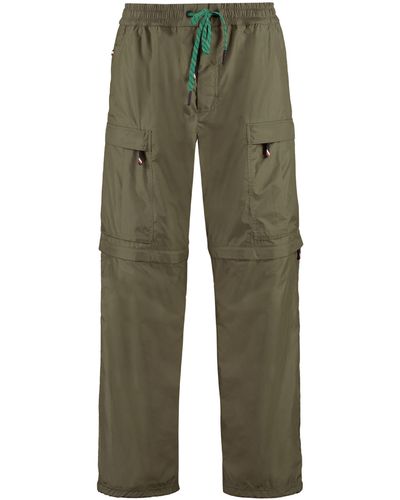 3 MONCLER GRENOBLE Nylon Cargo Trousers - Green
