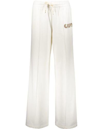 Casablancabrand Logo Detail Cotton Track-Pants - White