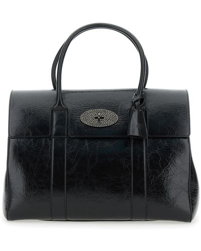 Mulberry 'Bayswater' Handbag With Postman'S Lock Closure - Black