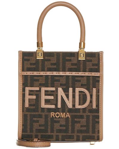Fendi Ff Motif Top Handle Bag - Multicolor