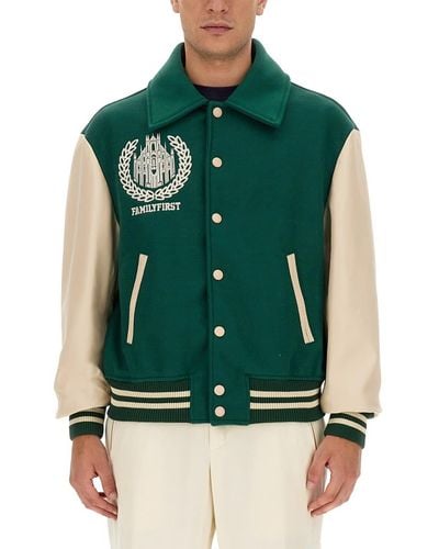 FAMILY FIRST University Varsity Jacket - Green