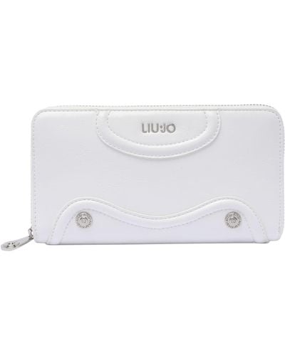 Liu Jo Logo Zip Around Wallet - White