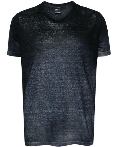 Avant Toi Short Sleeves Linen T-Shirt - Black
