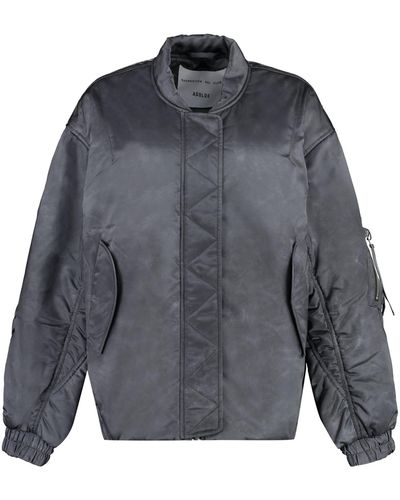 Agolde Shoreditch Ski Club X - Nisa Nylon Bomber Jacket - Grey