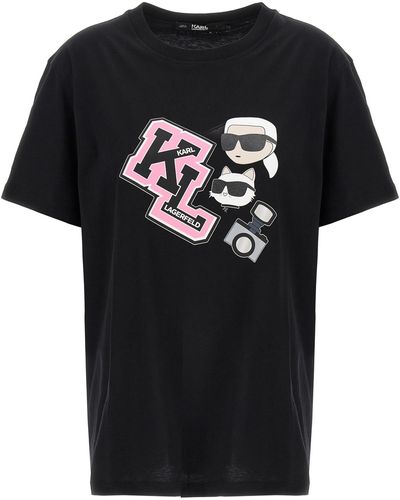Karl Lagerfeld Oversized Ikonik T-shirt - Black