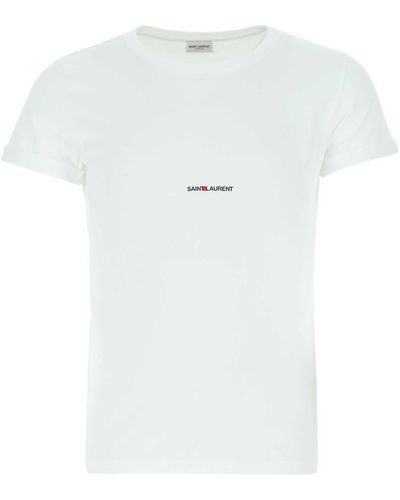 Saint Laurent Cotton T-Shirt - White