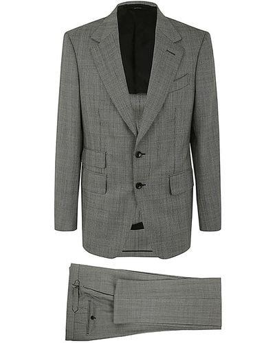 Tom Ford Single Breasted Suit Clothing - Grey