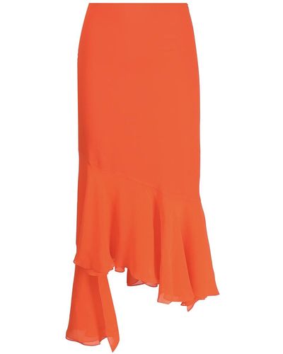 ANDAMANE Asymmetrical Skirt - Orange