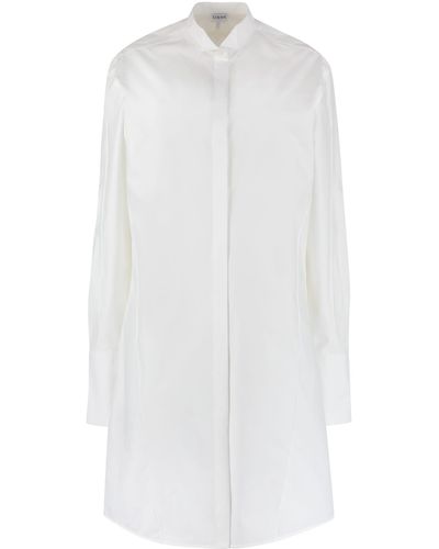 Loewe Cotton Shirtdress - White