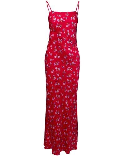ROTATE BIRGER CHRISTENSEN Maxi Dress With All-Over Floral Print - Red