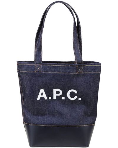 A.P.C. Tote Axel Small - Blue