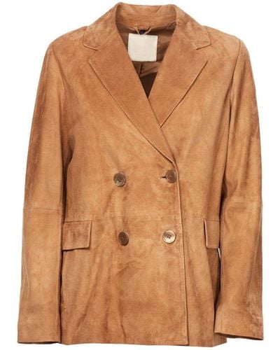 Max Mara Double-breasted Jacket - Brown