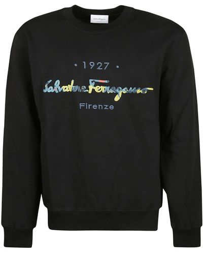 Ferragamo Signature Logo Sweatshirt - Black