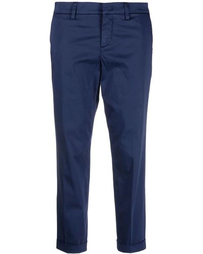 Fay Stretch-Cotton Trousers - Blue